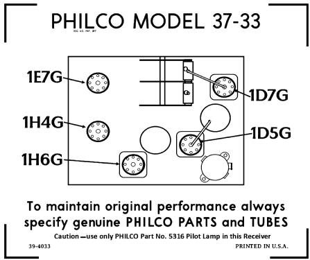 37-33B ; Philco, Philadelphia (ID = 3075879) Radio