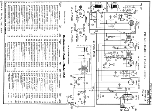 37-34F ; Philco, Philadelphia (ID = 502987) Radio