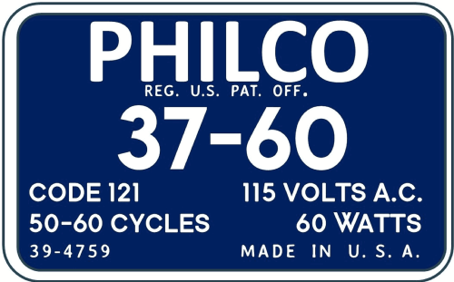 37-60F Console; Philco, Philadelphia (ID = 3052776) Radio