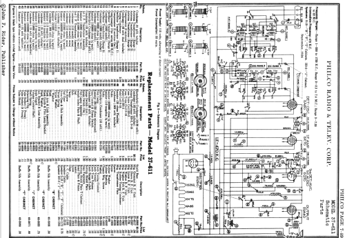 37-611B ; Philco, Philadelphia (ID = 502978) Radio