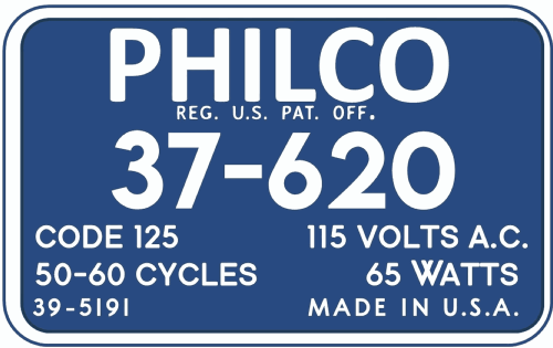 37-620B ; Philco, Philadelphia (ID = 3045850) Radio