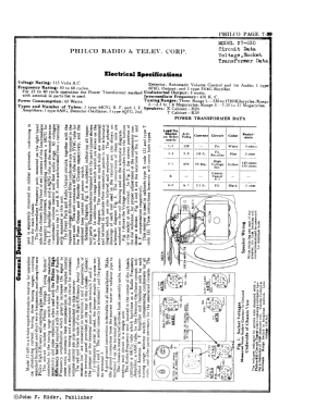 37-630MX ; Philco, Philadelphia (ID = 2806092) Radio