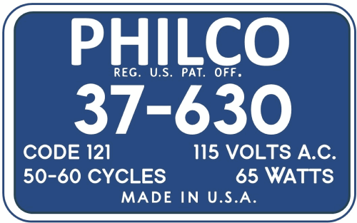 37-630MX ; Philco, Philadelphia (ID = 3045864) Radio