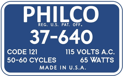 37-640MX ; Philco, Philadelphia (ID = 3046104) Radio