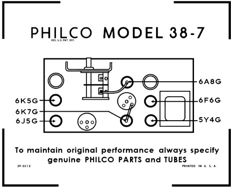 38-7CS ; Philco, Philadelphia (ID = 3040372) Radio