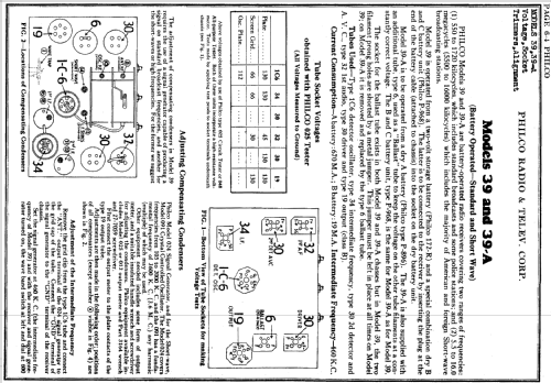 39F ; Philco, Philadelphia (ID = 142983) Radio