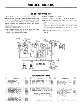 40-105K ; Philco, Philadelphia (ID = 2915710) Radio