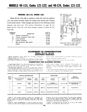 40-115C Code 121; Philco, Philadelphia (ID = 2915715) Radio