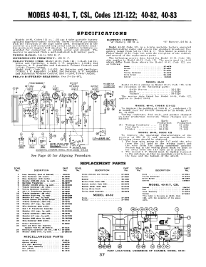 40-81T Code 122; Philco, Philadelphia (ID = 2915370) Radio