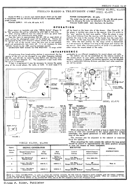 41-220C ; Philco, Philadelphia (ID = 2877394) Radio