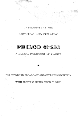 41-280X ; Philco, Philadelphia (ID = 3019204) Radio