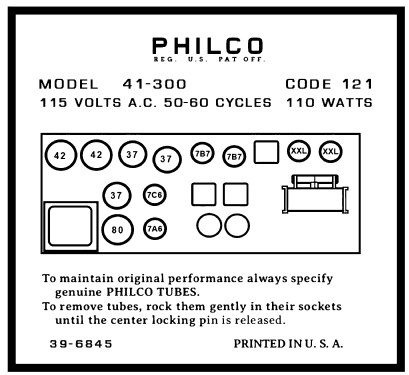 41-300X ; Philco, Philadelphia (ID = 3100906) Radio