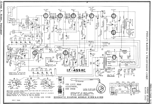 41-608P Code 122 Radio Phonograph; Philco, Philadelphia (ID = 614236) Radio