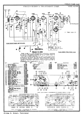 41-695P Radio-Phonograph; Philco, Philadelphia (ID = 2878187) Radio