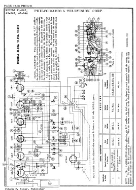 41-842T Code 121; Philco, Philadelphia (ID = 2878196) Radio