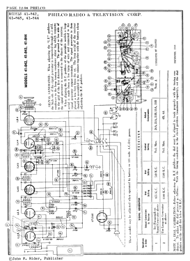 41-844T ; Philco, Philadelphia (ID = 2896141) Radio