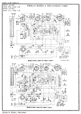 41-851T ; Philco, Philadelphia (ID = 2878190) Radio