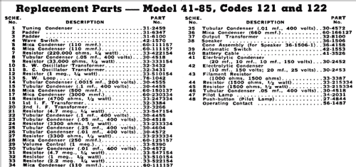 41-85T Code 122; Philco, Philadelphia (ID = 484875) Radio