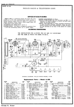 41-KR ; Philco, Philadelphia (ID = 2879587) Radio