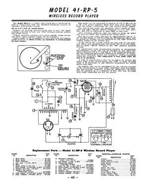 41-RP-5 Wireless Record Player; Philco, Philadelphia (ID = 2918522) R-Player
