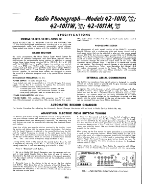 42-1011PM Radio-Phonograph; Philco, Philadelphia (ID = 2921948) Radio