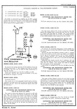 42-842T ; Philco, Philadelphia (ID = 2888128) Radio