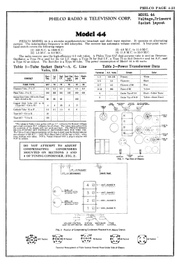 44B ; Philco, Philadelphia (ID = 2851938) Radio