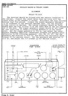 46-1201 ; Philco, Philadelphia (ID = 2889178) Radio