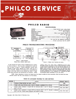 46-1203 Code 125; Philco, Philadelphia (ID = 2903197) Radio