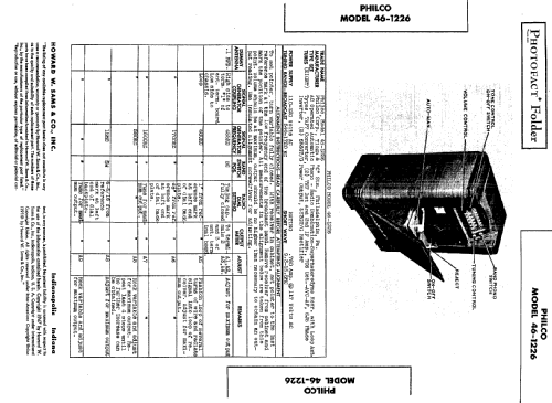 46-1226 Code 121 Radio-Phonograph; Philco, Philadelphia (ID = 476520) Radio