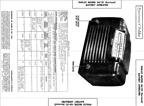 46-131 Revised; Philco, Philadelphia (ID = 527740) Radio