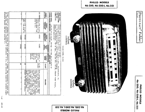 46-250-I Transitone Code 121; Philco, Philadelphia (ID = 476079) Radio