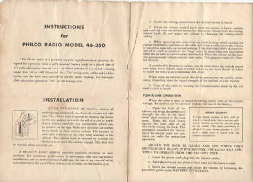 46-350 Code 121; Philco, Philadelphia (ID = 3116917) Radio