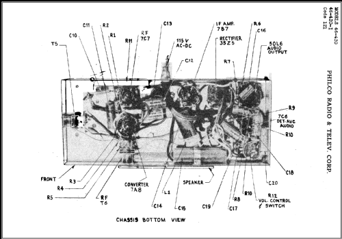 46-420-I Code 121; Philco, Philadelphia (ID = 476438) Radio