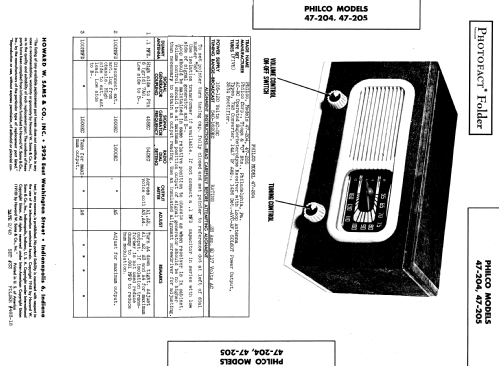 47-205 ; Philco, Philadelphia (ID = 946523) Radio