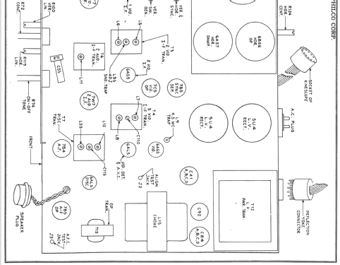 48-1050-5 codes 121 and 125; Philco, Philadelphia (ID = 737127) Television