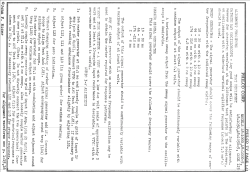 48-1050-5 codes 121 and 125; Philco, Philadelphia (ID = 737136) Television