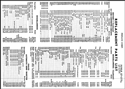 48-1274 ; Philco, Philadelphia (ID = 298872) Radio