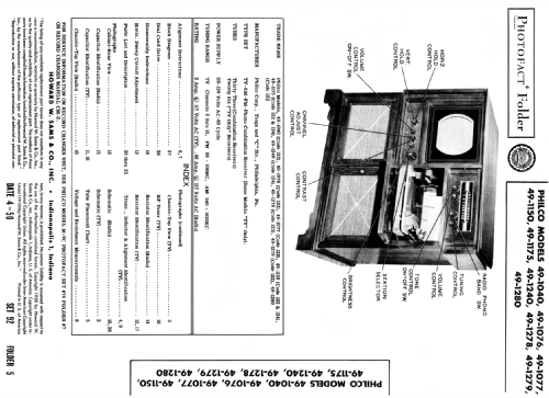 49-1175 Code 122; Philco, Philadelphia (ID = 1801526) TV Radio