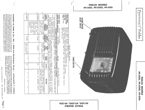 49-500-I ; Philco, Philadelphia (ID = 1417612) Radio