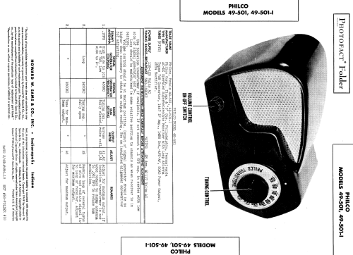 49-501 Boomerang; Philco, Philadelphia (ID = 526457) Radio