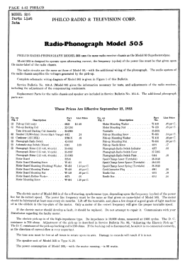 505L Radio-Phonograph; Philco, Philadelphia (ID = 2852994) Radio