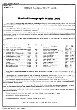 506L Radio-Phonograph; Philco, Philadelphia (ID = 2867390) Radio