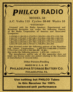 50 Baby Grand; Philco, Philadelphia (ID = 3031216) Radio