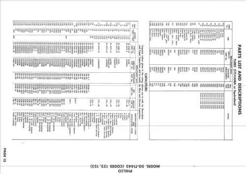 50-T1443 Code 123; Philco, Philadelphia (ID = 1666392) Television