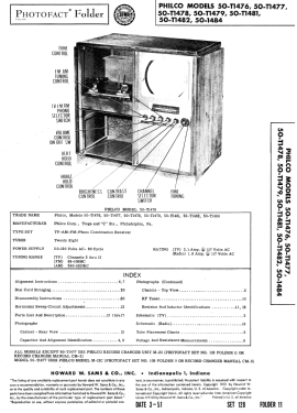 50-T1479; Philco, Philadelphia (ID = 2890685) Television