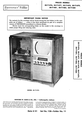 50-T1479; Philco, Philadelphia (ID = 2890686) Television