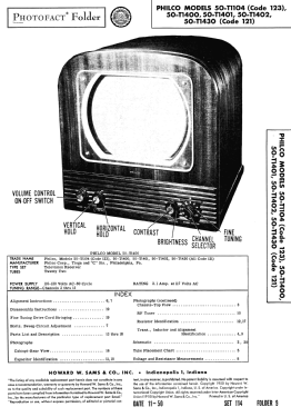 50-T1104 ; Philco, Philadelphia (ID = 2795063) Television