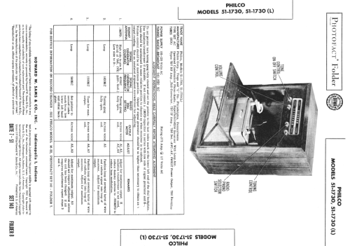 51-1730 ; Philco, Philadelphia (ID = 2001094) Radio