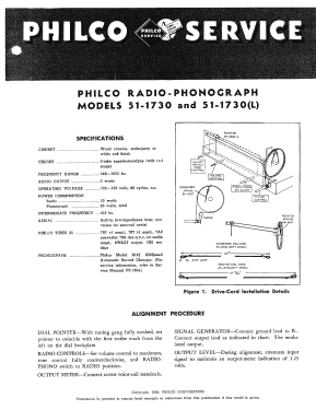 51-1730 ; Philco, Philadelphia (ID = 2931488) Radio